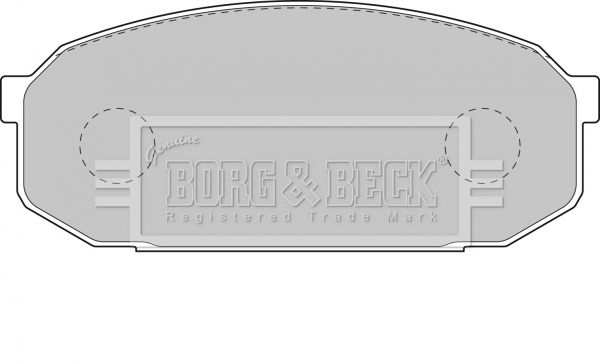 BORG & BECK stabdžių trinkelių rinkinys, diskinis stabdys BBP1144